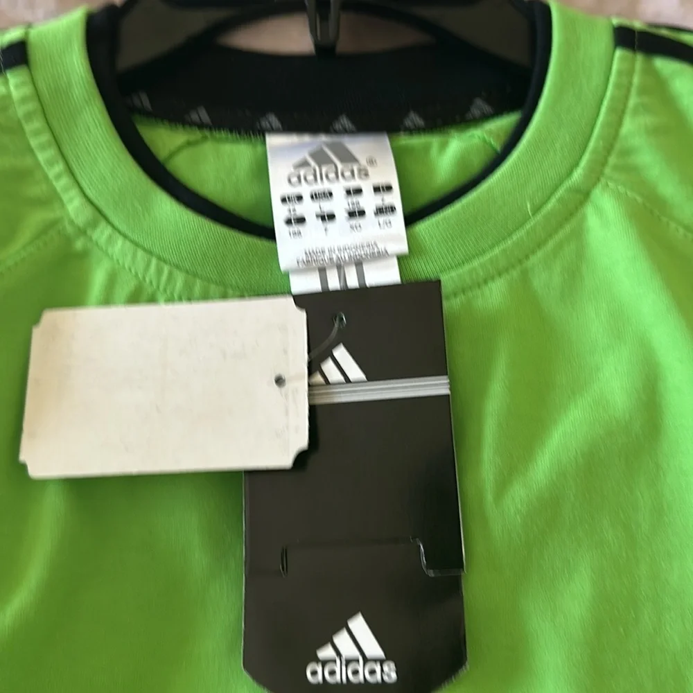 NWT Adidas Green Short Sleeve Athletic T-Shirt Men's L